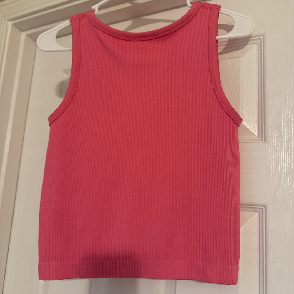 Pink Ribbed Tank Top - Picture 2 of 3